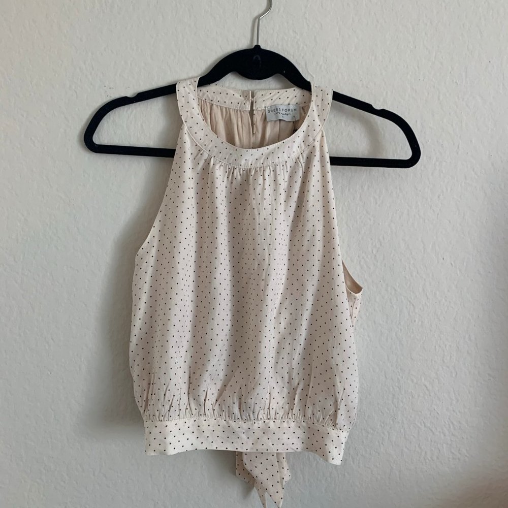 High Neck Crop Top Blouse